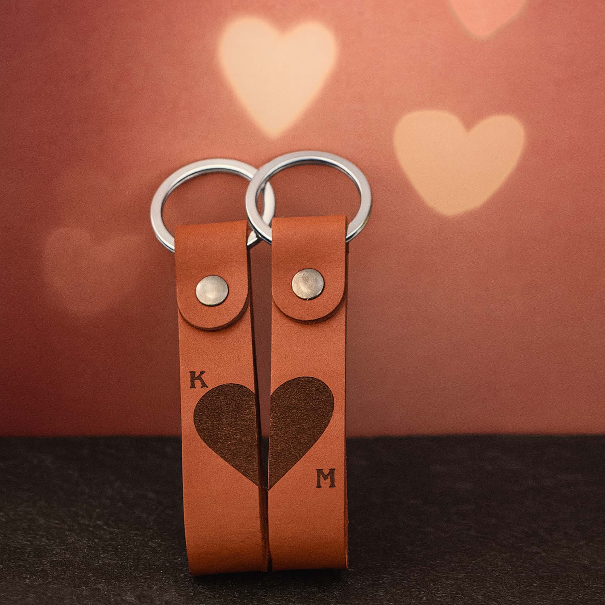 Nahast Isikupärastatud Võtmehoidjate Komplekt 2tk