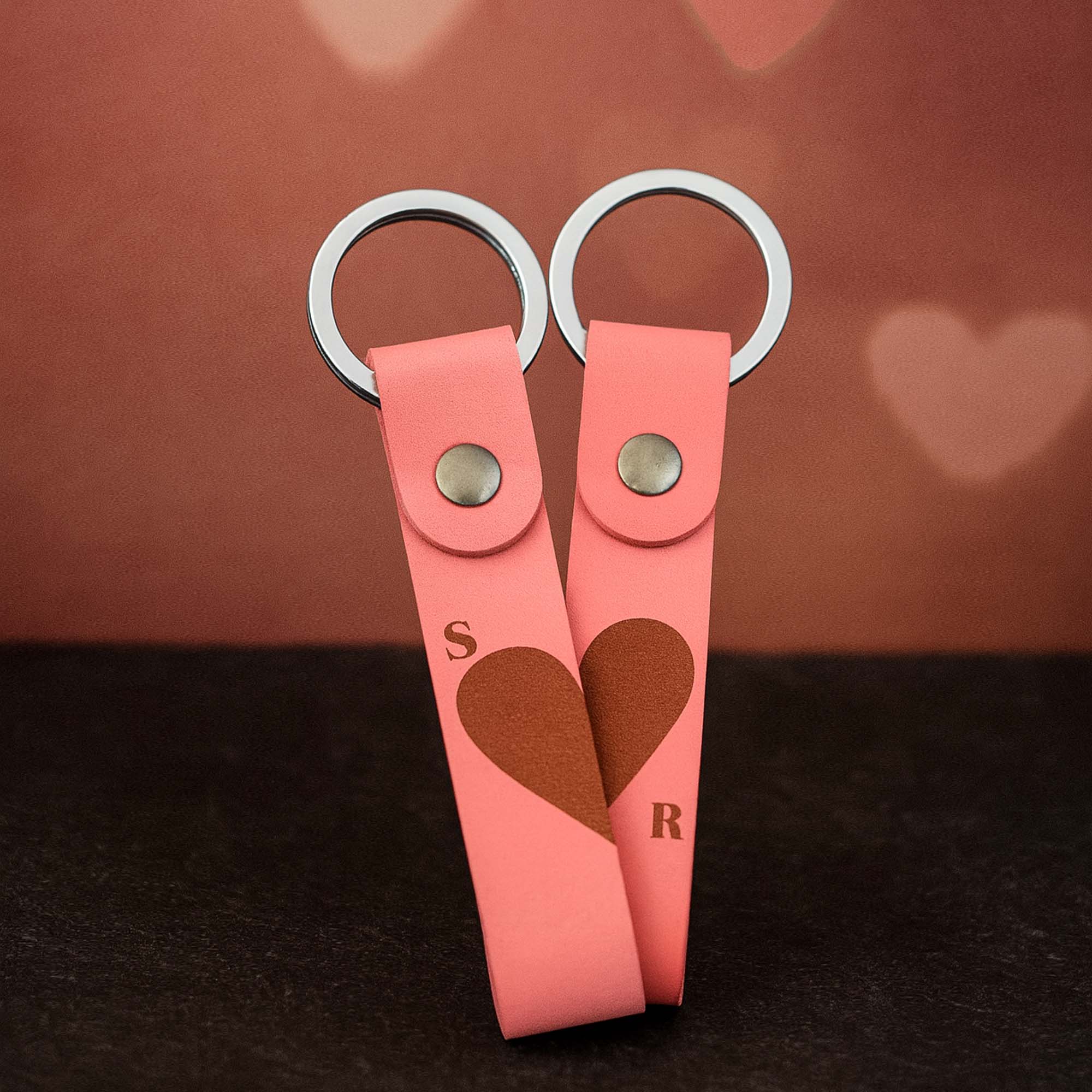 Nahast Isikupärastatud Võtmehoidjate Komplekt 2tk