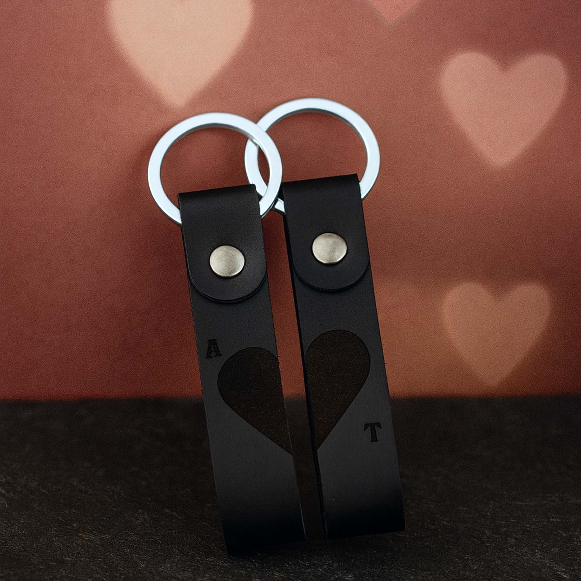 Nahast Isikupärastatud Võtmehoidjate Komplekt 2tk